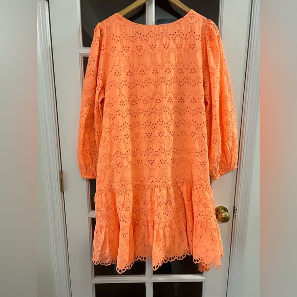Lilly Pulitzer Keyla Eyelet Dress - Size XL - Bellini Riviera Bright Orange - Picture 4 of 9